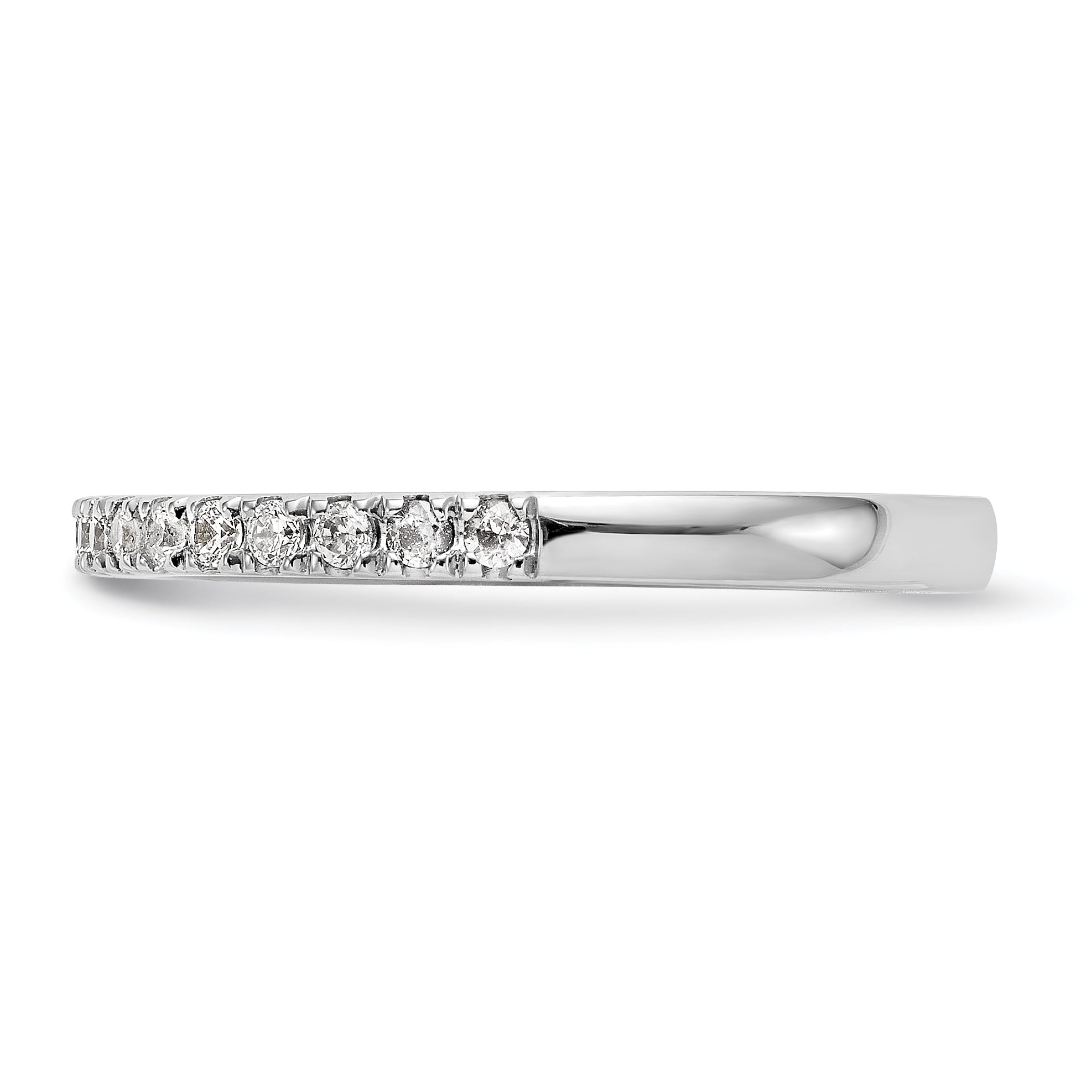 0.05ct. CZ Solid Real 14k White Gold Wedding Wedding Band Ring