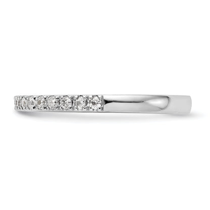 0.05ct. CZ Solid Real 14k White Gold Wedding Wedding Band Ring