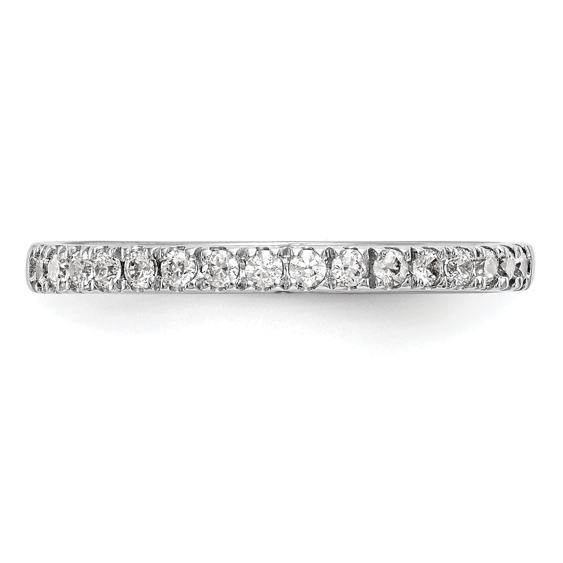 0.05ct. CZ Solid Real 14k White Gold Wedding Wedding Band Ring