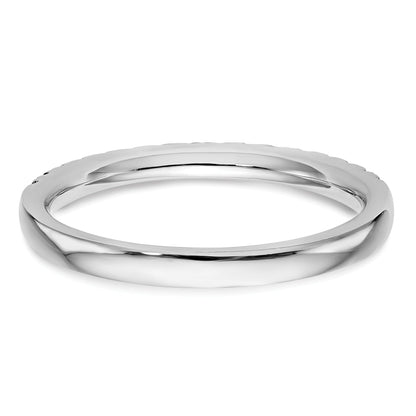 0.05ct. CZ Solid Real 14k White Gold Wedding Wedding Band Ring
