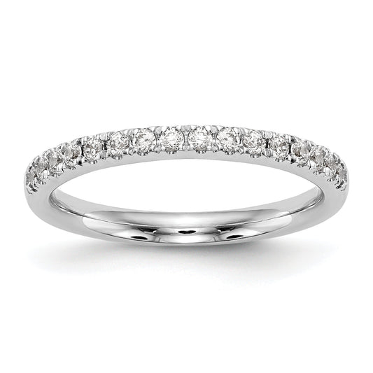 0.05ct. CZ Solid Real 14k White Gold Wedding Wedding Band Ring