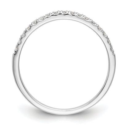 0.17ct. CZ Solid Real 14K White Gold Round Wedding Wedding Band Ring