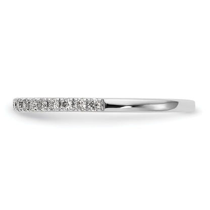0.17ct. CZ Solid Real 14K White Gold Round Wedding Wedding Band Ring