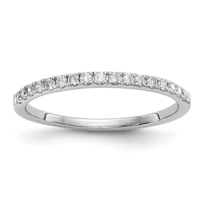 0.17ct. CZ Solid Real 14K White Gold Round Wedding Wedding Band Ring