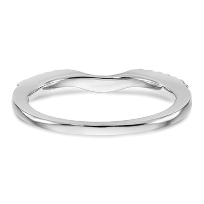 0.12ct. CZ Solid Real 14k White Gold Wedding Wedding Band Ring