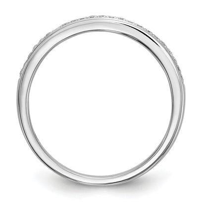 0.07ct. CZ Solid Real 14k White Gold Wedding Wedding Band Ring