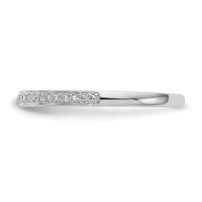 0.07ct. CZ Solid Real 14k White Gold Wedding Wedding Band Ring