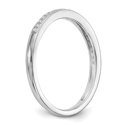 0.07ct. CZ Solid Real 14k White Gold Wedding Wedding Band Ring