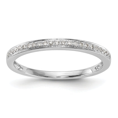 0.07ct. CZ Solid Real 14k White Gold Wedding Wedding Band Ring