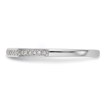 0.08ct. CZ Solid Real 14k White Gold Wedding Wedding Band Ring