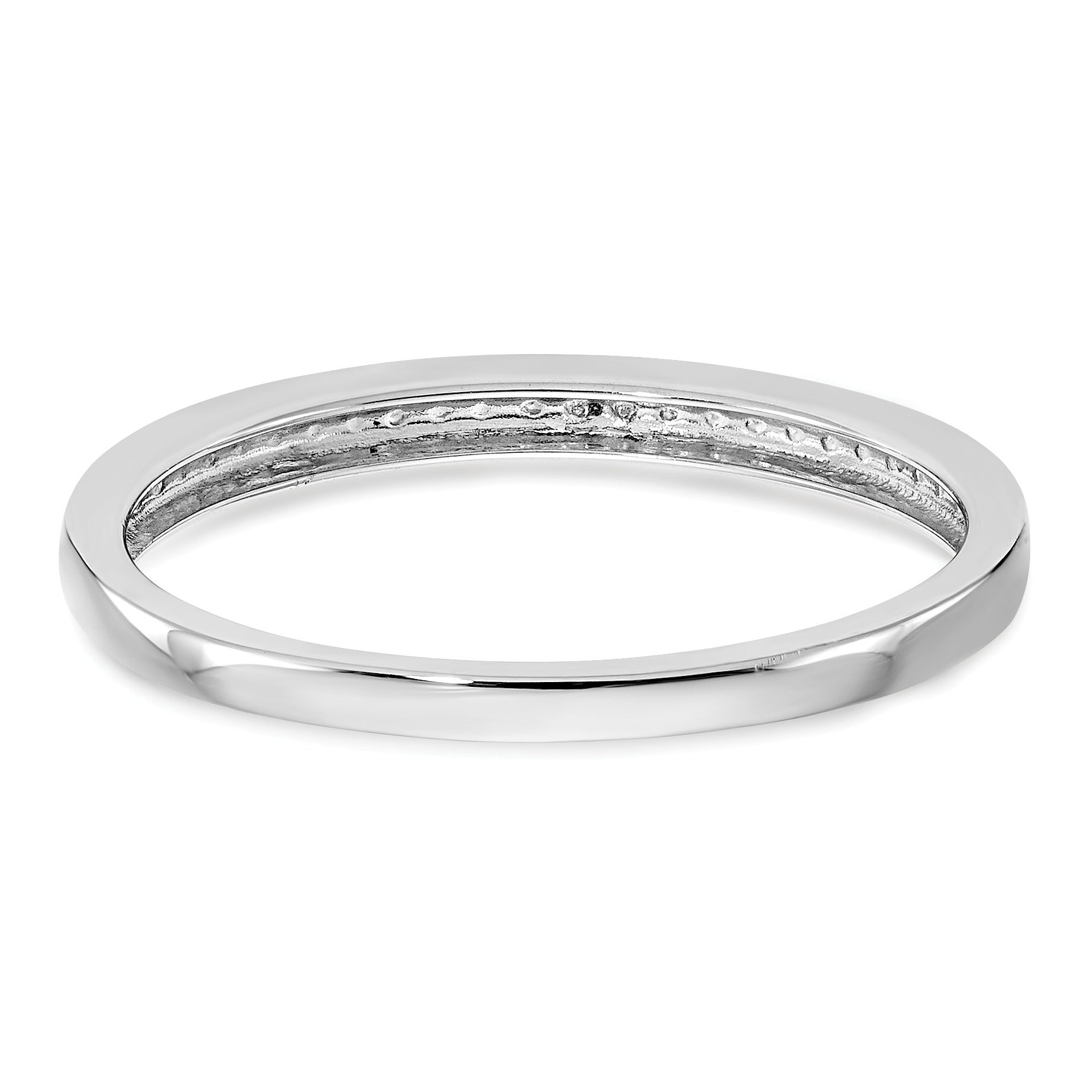 0.08ct. CZ Solid Real 14k White Gold Wedding Wedding Band Ring