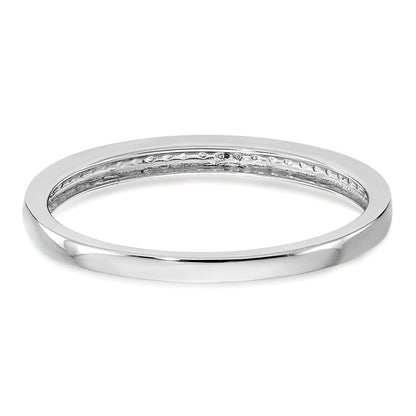0.08ct. CZ Solid Real 14k White Gold Wedding Wedding Band Ring