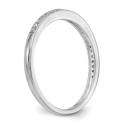 0.08ct. CZ Solid Real 14k White Gold Wedding Wedding Band Ring