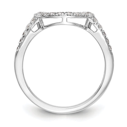 0.20ct. CZ Solid Real 14k White Gold Contour Wedding Wedding Band Ring