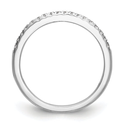 0.21ct. CZ Solid Real 14k White Gold Wedding Wedding Band Ring