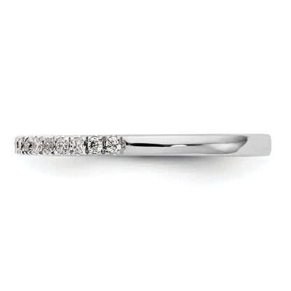 0.21ct. CZ Solid Real 14k White Gold Wedding Wedding Band Ring
