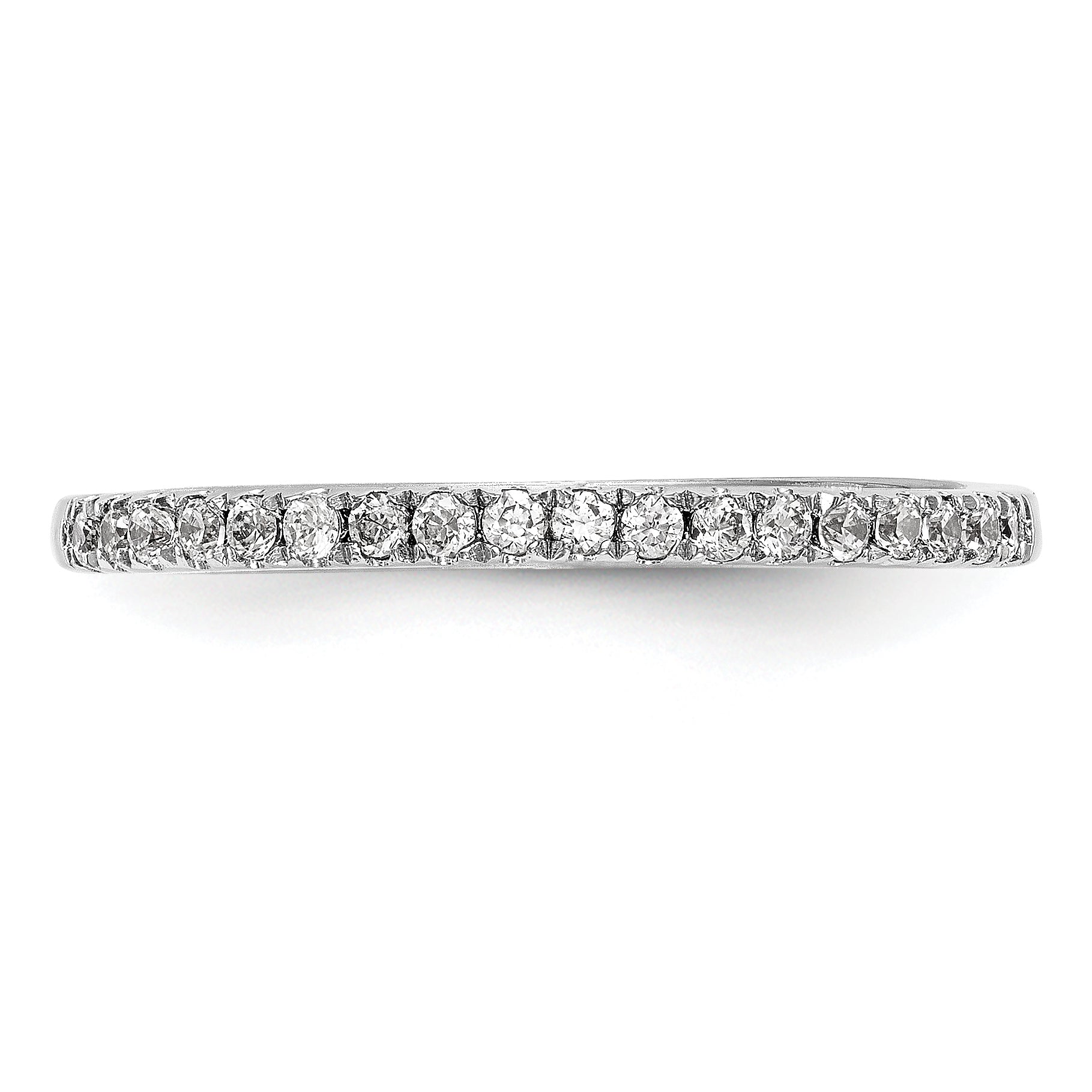 0.21ct. CZ Solid Real 14k White Gold Wedding Wedding Band Ring