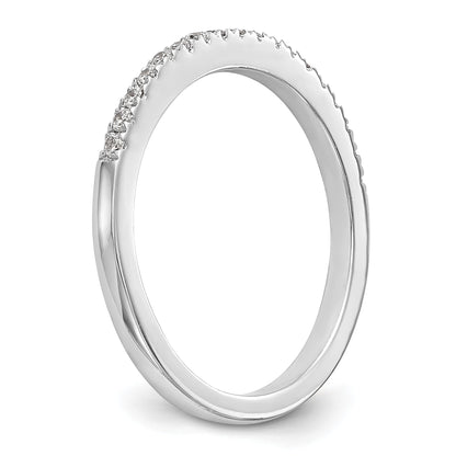 0.21ct. CZ Solid Real 14k White Gold Wedding Wedding Band Ring