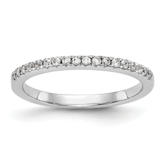 0.25ct. CZ Solid Real 14k White Gold Wedding Wedding Band Ring