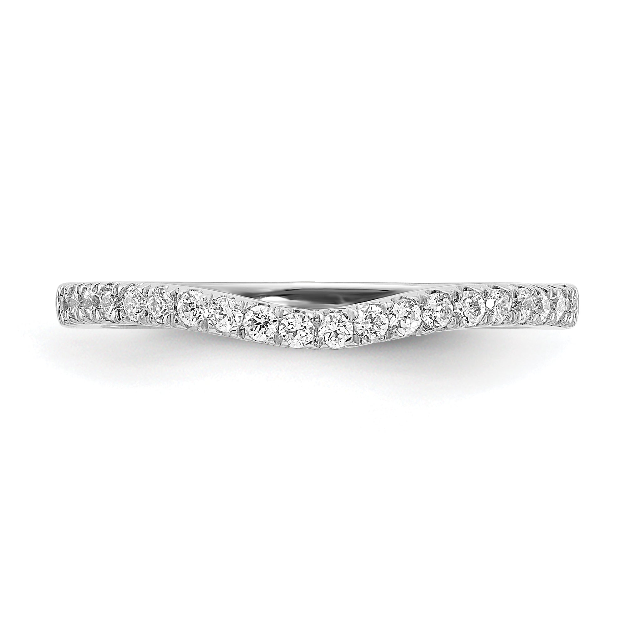 0.15ct. CZ Solid Real 14k White Gold Wed Wedding Band Ring