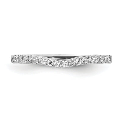 0.15ct. CZ Solid Real 14k White Gold Wed Wedding Band Ring