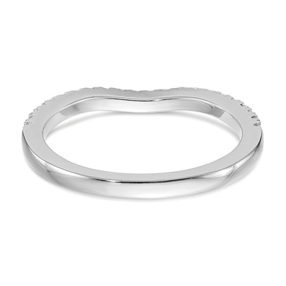 0.18ct. CZ Solid Real 14k White Gold Wedding Wedding Band Ring