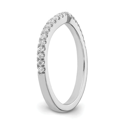 0.18ct. CZ Solid Real 14k White Gold Wedding Wedding Band Ring