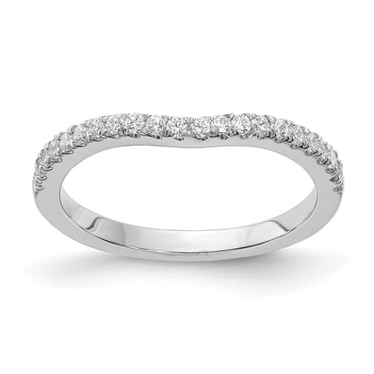 0.15ct. CZ Solid Real 14k White Gold Wed Wedding Band Ring