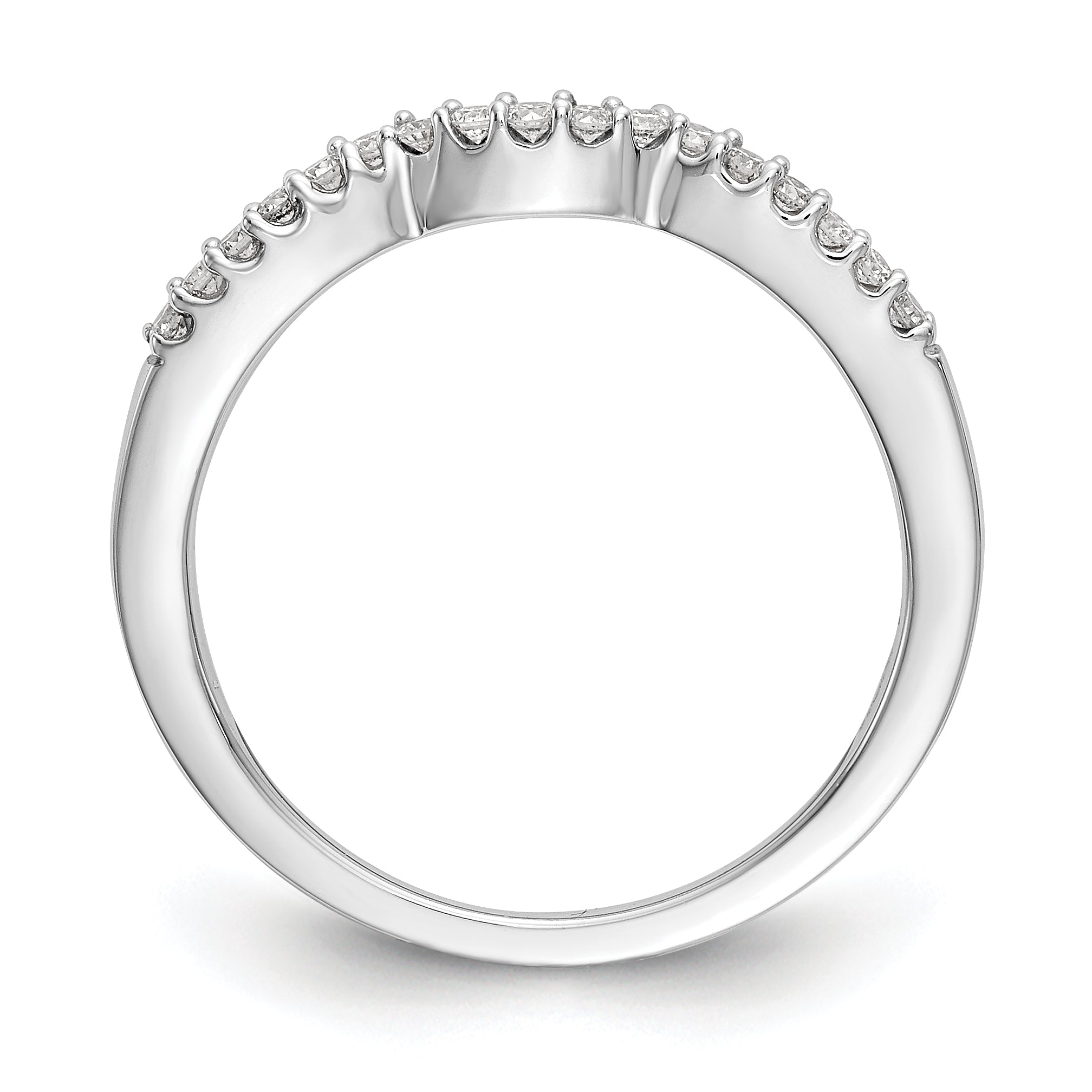 0.20ct. CZ Solid Real 14k White Gold Wedding Wedding Band Ring