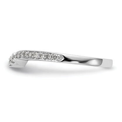 0.20ct. CZ Solid Real 14k White Gold Wedding Wedding Band Ring