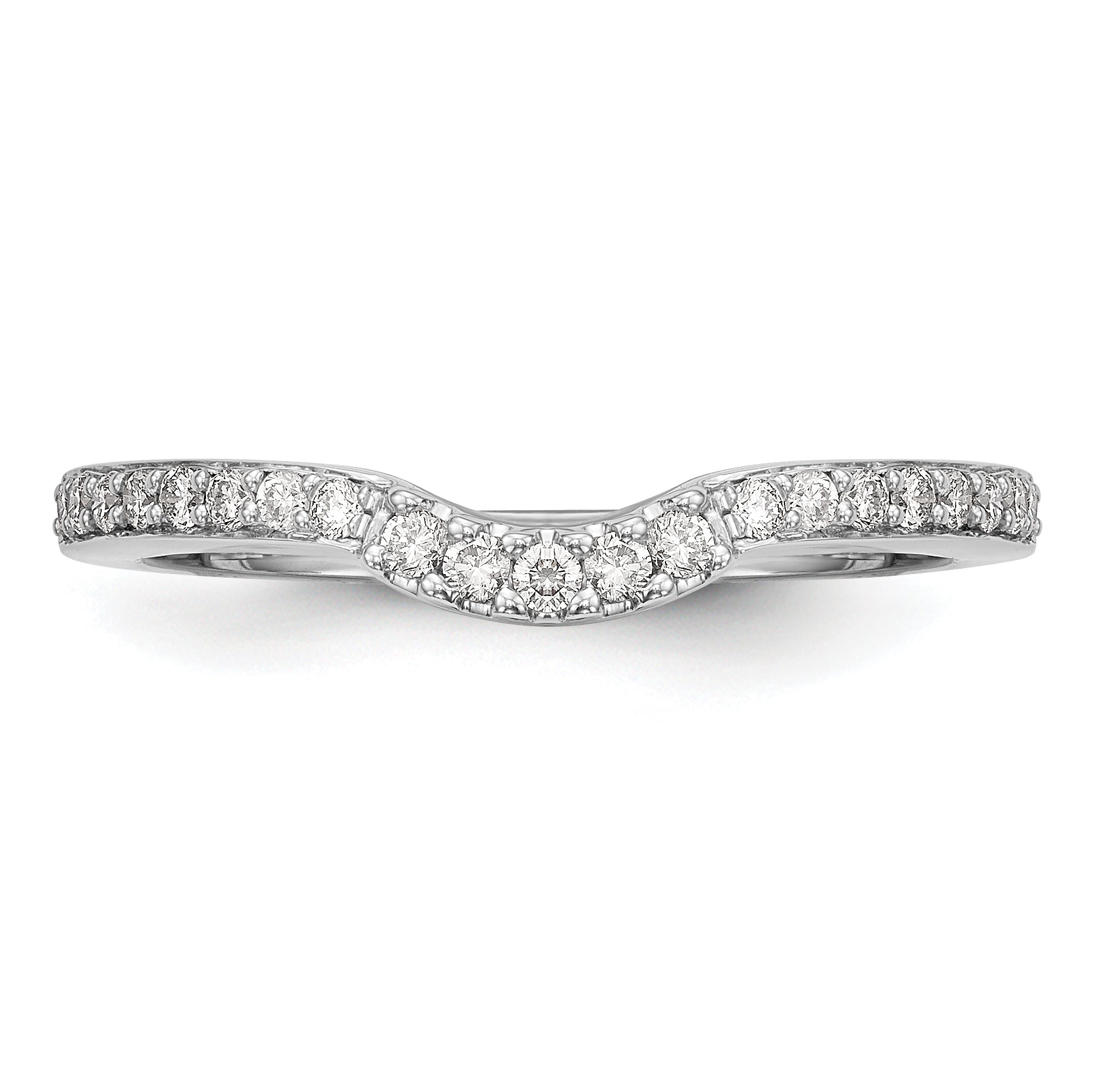 0.20ct. CZ Solid Real 14k White Gold Wedding Wedding Band Ring