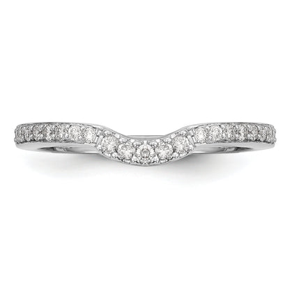 0.20ct. CZ Solid Real 14k White Gold Wedding Wedding Band Ring