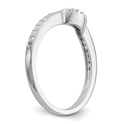 0.20ct. CZ Solid Real 14k White Gold Wedding Wedding Band Ring