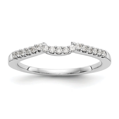 0.20ct. CZ Solid Real 14k White Gold Wedding Wedding Band Ring