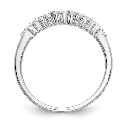 0.15ct. CZ Solid Real 14k White Gold Wedding Wedding Band Ring