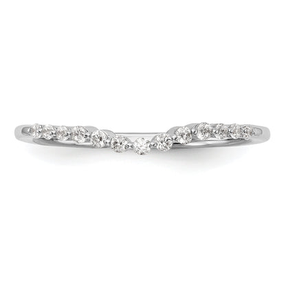 0.15ct. CZ Solid Real 14k White Gold Wedding Wedding Band Ring