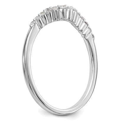 0.15ct. CZ Solid Real 14k White Gold Wedding Wedding Band Ring