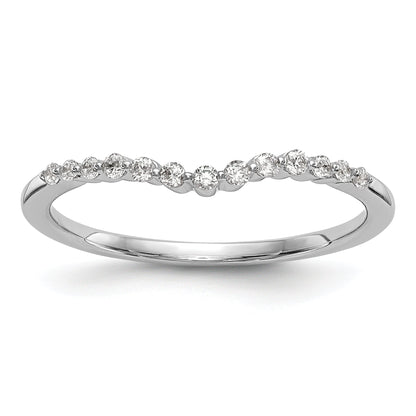0.15ct. CZ Solid Real 14k White Gold Wedding Wedding Band Ring