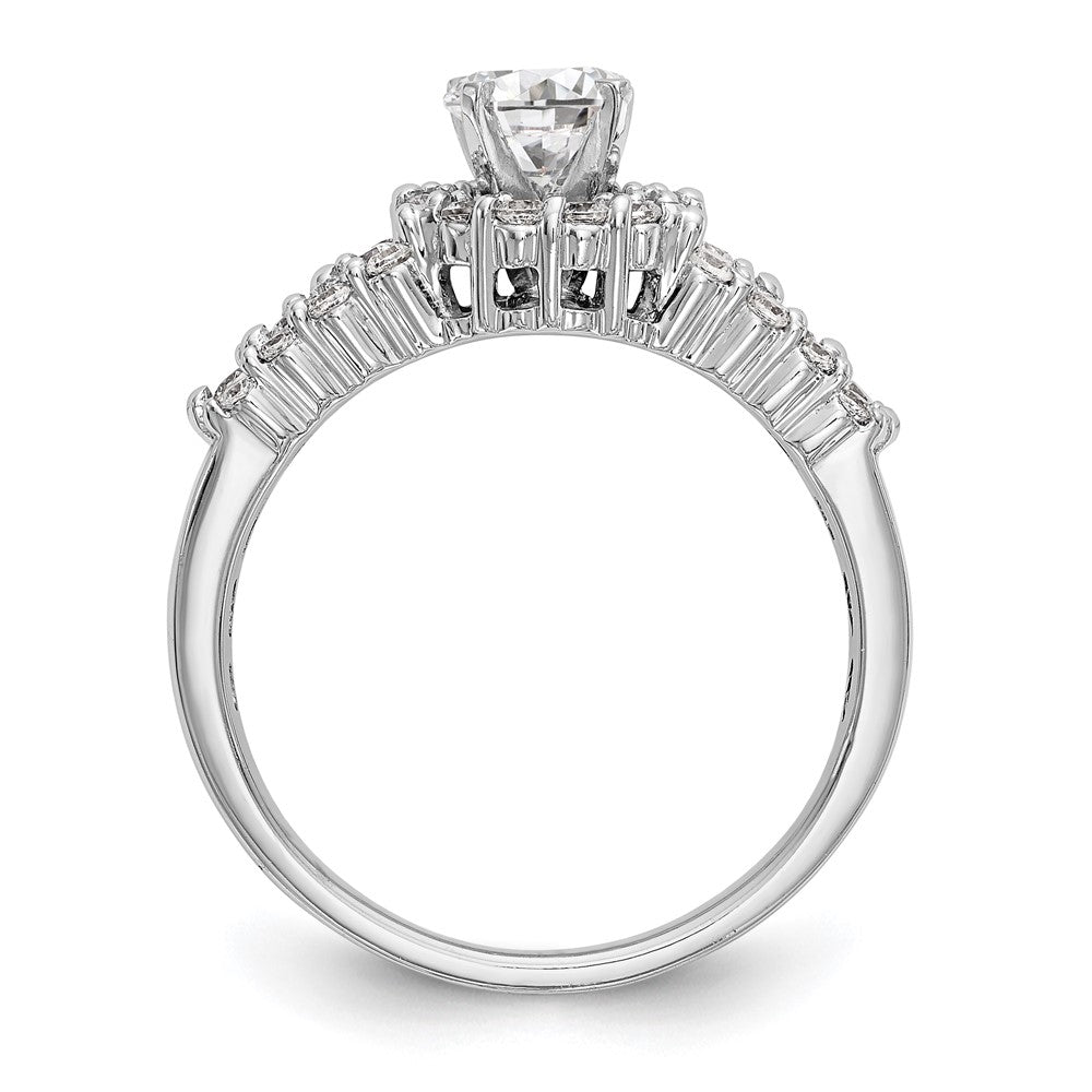 1 1/6 Ct. Natural Diamond Bridal Engagement Ring Set in 14K White Gold