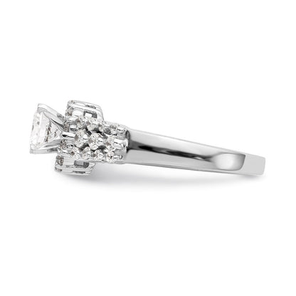 1 1/6 Ct. Natural Diamond Bridal Engagement Ring Set in 14K White Gold
