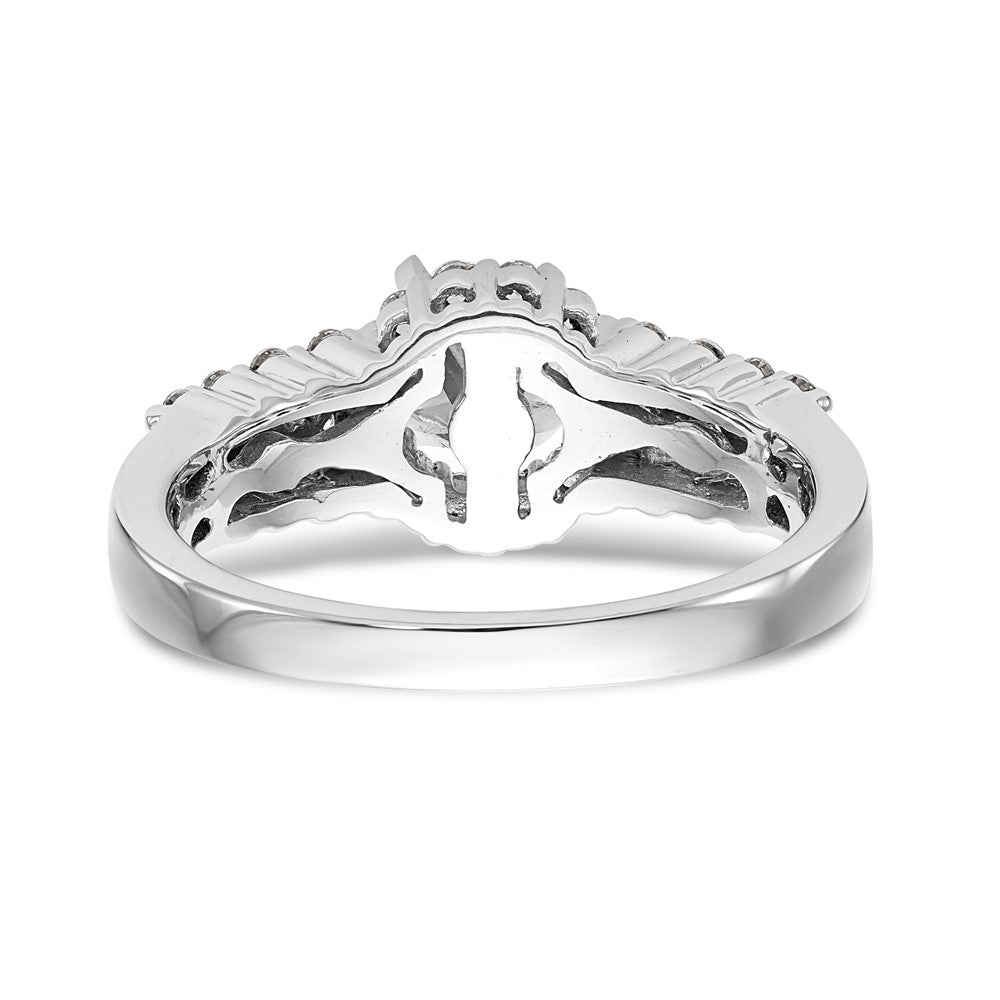 1 1/6 Ct. Natural Diamond Bridal Engagement Ring Set in 14K White Gold