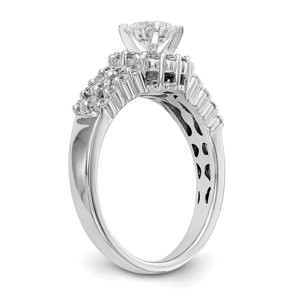1 1/6 Ct. Natural Diamond Bridal Engagement Ring Set in 14K White Gold