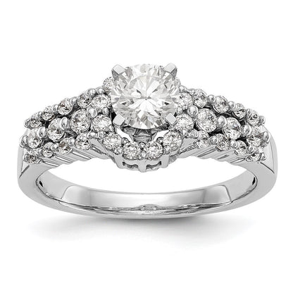 1 1/6 Ct. Natural Diamond Bridal Engagement Ring Set in 14K White Gold