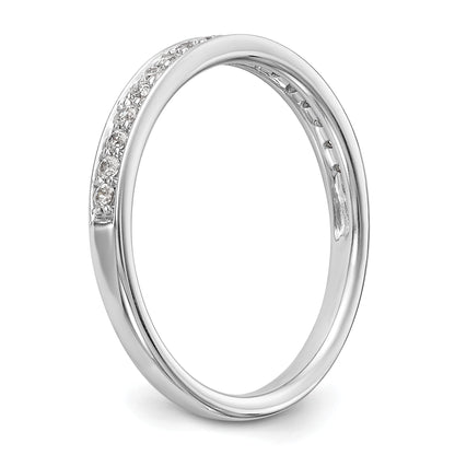 0.18ct. CZ Solid Real 14k White Gold Wedding Wedding Band Ring