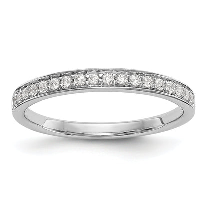 0.18ct. CZ Solid Real 14k White Gold Wedding Wedding Band Ring