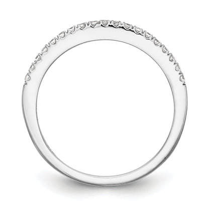 0.17ct. CZ Solid Real 14k White Gold Wedding Wedding Band Ring