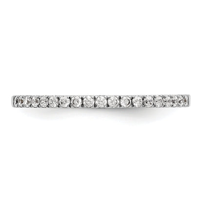 0.17ct. CZ Solid Real 14k White Gold Wedding Wedding Band Ring