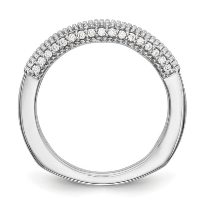 0.36ct. CZ Solid Real 14K White Gold Wedding Wedding Band Ring