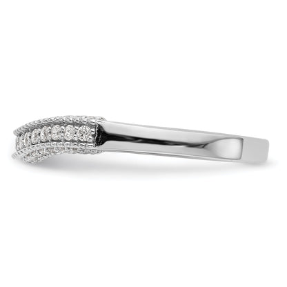 0.36ct. CZ Solid Real 14K White Gold Wedding Wedding Band Ring