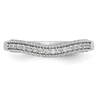 0.36ct. CZ Solid Real 14K White Gold Wedding Wedding Band Ring